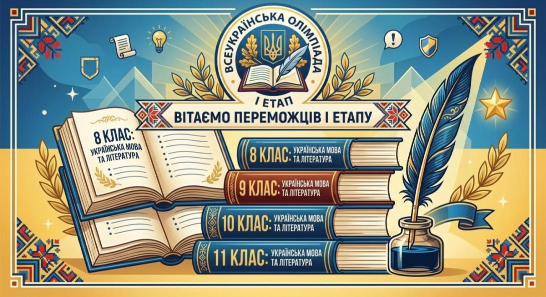 Вітаємо переможців І етапу Всеукраїнської олімпіади з української мови та літератури!